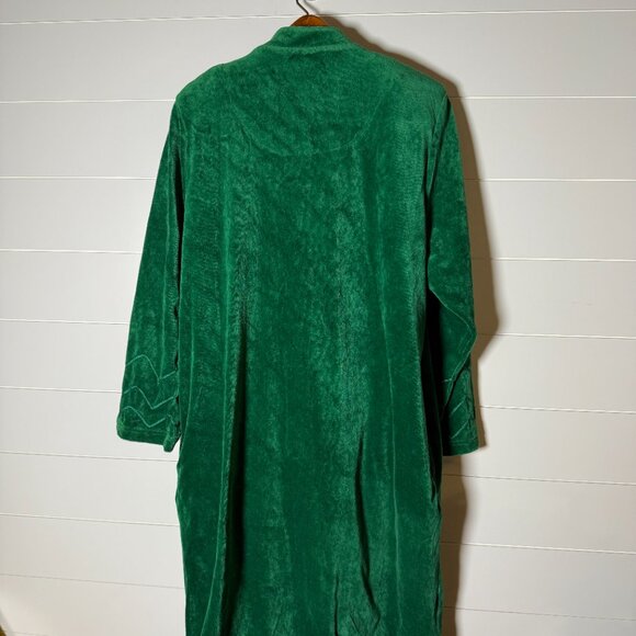 Cabernet Zip House Coat, Robe Jewel Green Full Length Size Large - Picture 4 of 7